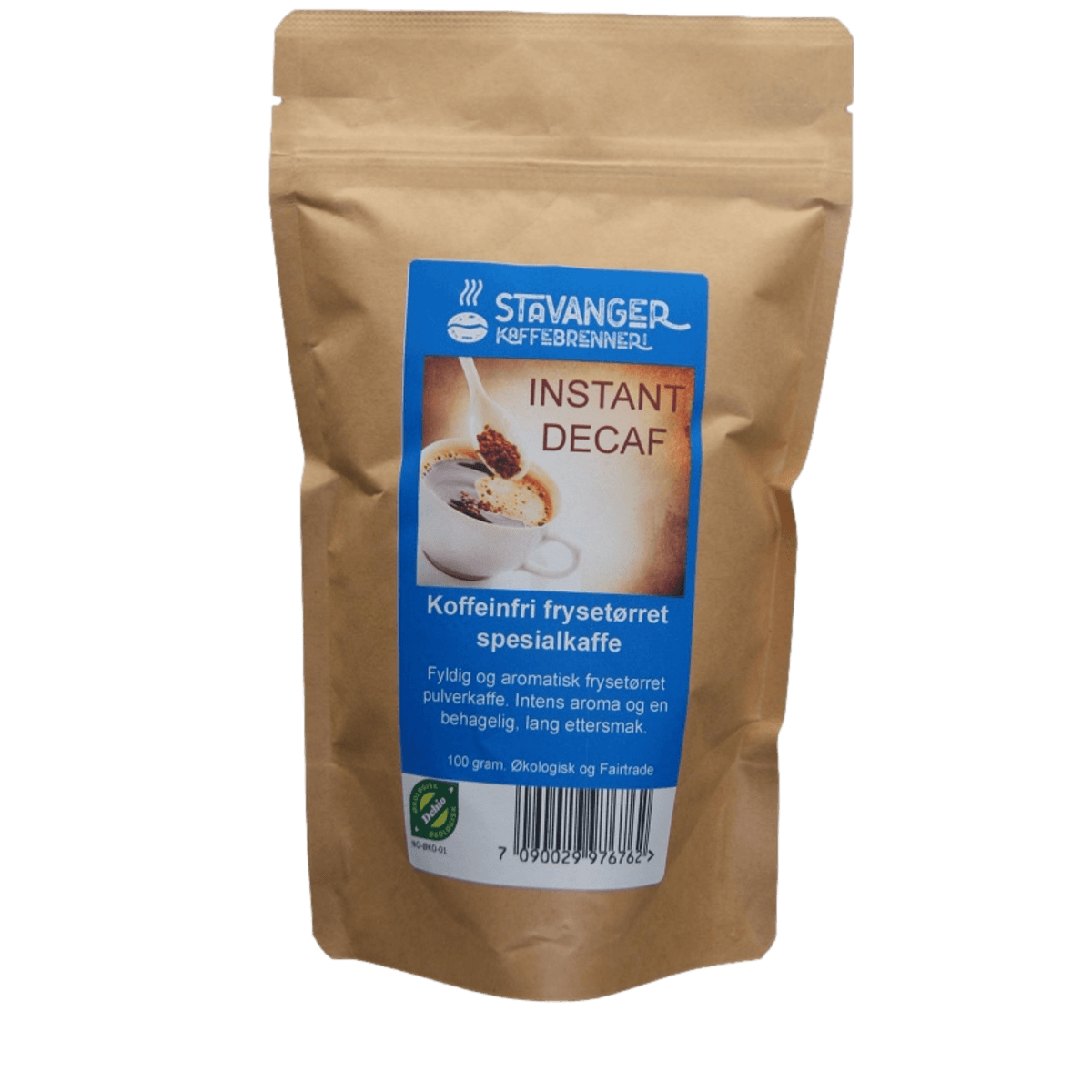 DECAF Superb Instant Coffee, Fairtrade and Organic, 100g