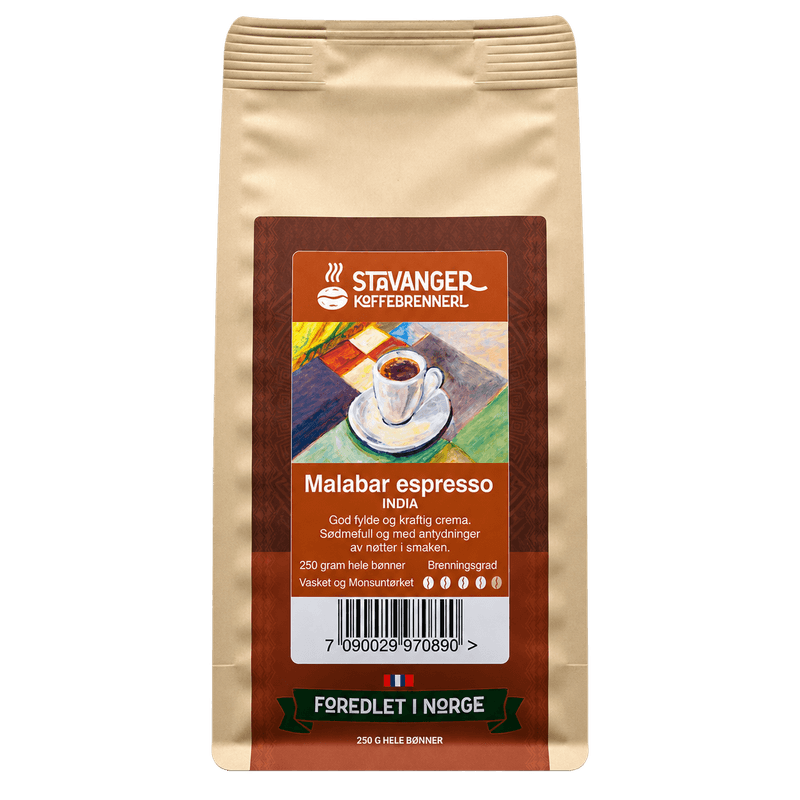 Espresso India Malabar 250g, Hele bønner